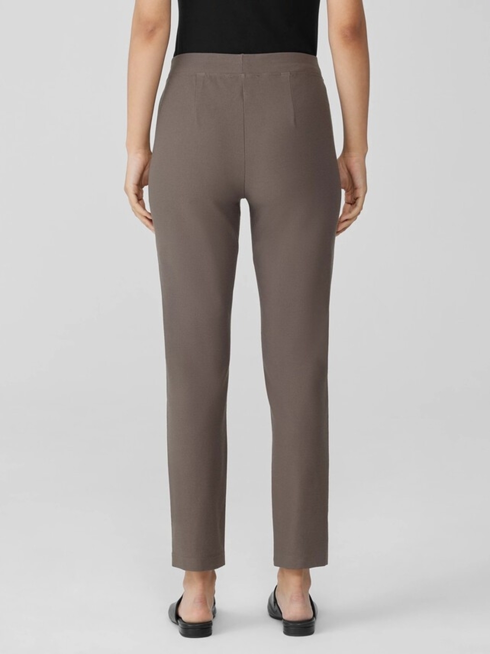 Eileen Fisher Washable Stretch Crepe Slim Pants Seaweed Straight-Leg Womens XS - Picture 2 of 11